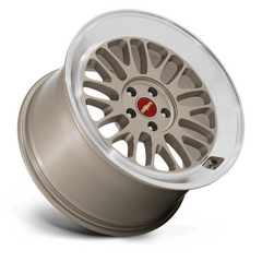 Rotiform RC214 SCP 18x10.5-Inch Matte Gold Wheel, 5x120 with Diamond-Cut Lip
