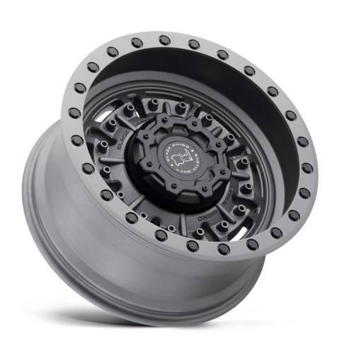 Black Rhino ABRAMS 20-Inch Textured Matte Gunmetal Wheel, 8x165.1 Bolt Pattern