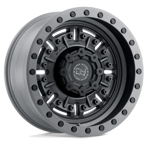 Black Rhino ABRAMS 20-Inch Textured Matte Gunmetal Wheel, 8x165.1 Bolt Pattern