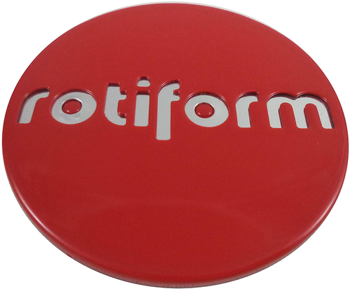 Rotiform 2.36 Snap-In Cap, Red with Chrome Logo