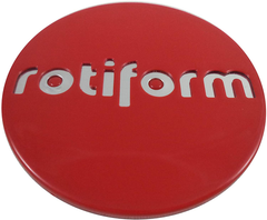 Rotiform 2.36 Snap-In Cap, Red with Chrome Logo
