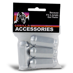 Gorilla Automotive Bulge XL Lug Nuts, 13/16-Inch, 1/2-Inch Chrome, Bag