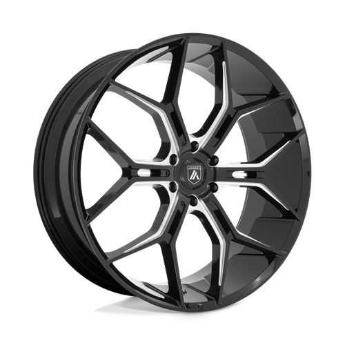 Asanti Black ABL38 Monarch Truck 22x9.5 Inch Gloss Black Milled Wheel