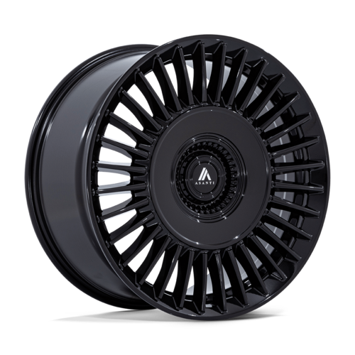 Asanti Black AB040 TIARA 20x10.5 Inch Gloss Black Wheel with 5x115/120 Bolt Pattern and +18 Offset