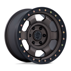 Black Rhino Hard Alloys BR029 TROOPER 17x8.5 -10 Burnt Bronze with Matte Black Lip