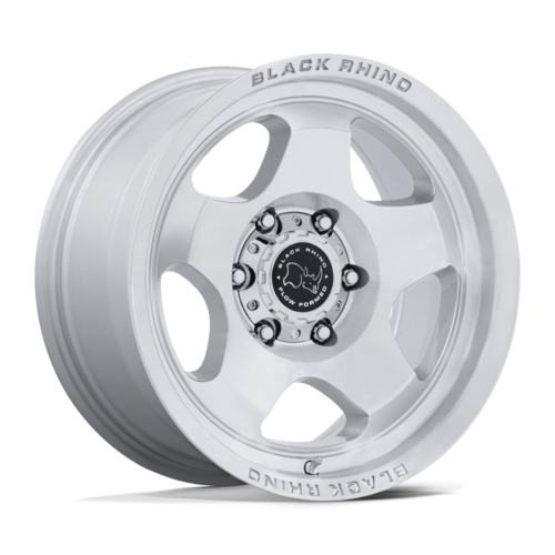 Black Rhino Hard Alloys BR031 SOL 17x8 Inch Silver Gloss with Machined Face Alloy Wheel