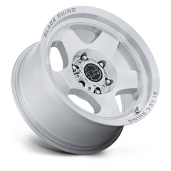 Black Rhino Hard Alloys BR031 SOL 17x8 Inch Gloss Silver with Machined Face Wheel