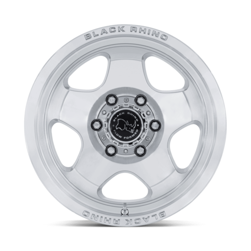 Black Rhino Hard Alloys BR031 SOL 17x8 Inch Gloss Silver with Machined Face Wheel