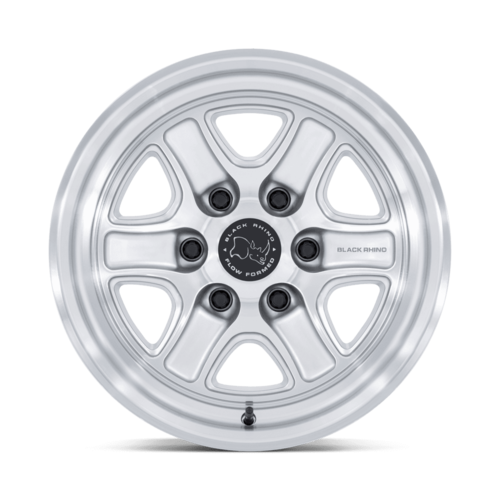 Black Rhino Hard Alloys BR032 ECHO 17x8.5 Gloss Silver Machined Face Wheel