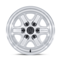 Black Rhino Hard Alloys BR032 ECHO 17x8.5 Gloss Silver Machined Face Wheel