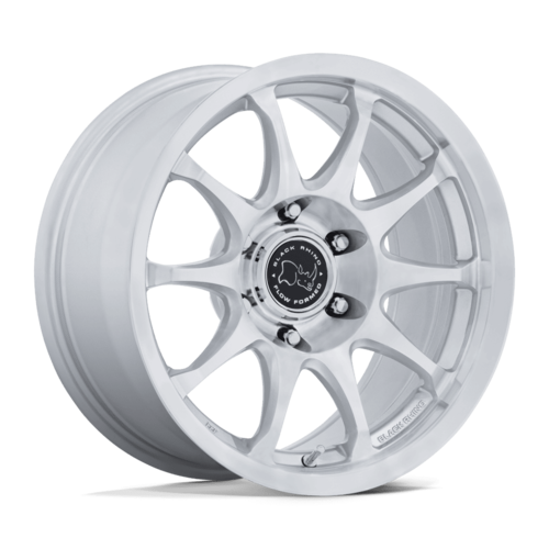 Black Rhino Hard Alloys BR038 RONIN 17x8.5 Inch Silver Gloss with Machined Face Alloy Wheel