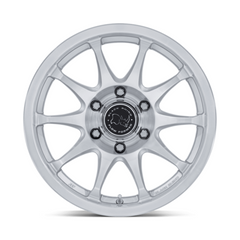 Black Rhino Hard Alloys BR038 RONIN 17x8.5 Inch Silver Gloss with Machined Face Alloy Wheel