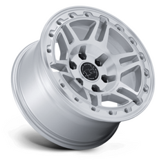 Black Rhino Hard Alloys Vanguard 17x8 Inch Alloy Wheel with Silver Finish and Machined Face