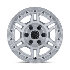 Black Rhino Hard Alloys Vanguard 17x8 Inch Alloy Wheel with Silver Finish and Machined Face