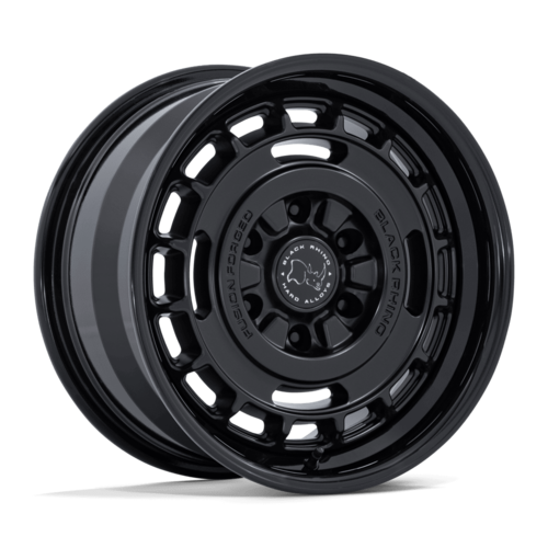 Black Rhino Hard Alloys BR600 VAGABOND 17x8 Matte Black with Gloss Black Lip