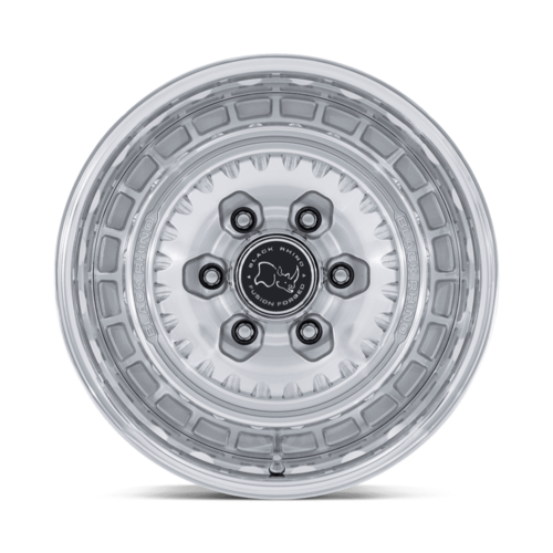 Black Rhino BASTION BR601 17x8.5 Gloss Silver Wheel, 6x5.5 Bolt Pattern