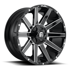 Fuel 1PC D615 CONTRA Gloss Black Milled Wheel, 20x9, 5x4.5/5.0, +1 Offset