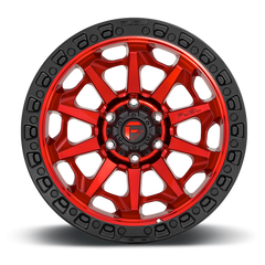 Fuel 1PC D695 COVERT 16x8 Wheel, 6x5.5, Candy Red with Black Bead Ring