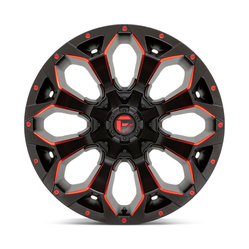 Fuel 1PC D787 ASSAULT Matte Black Red Milled 18x9 Wheel, 5x4.5/5.0
