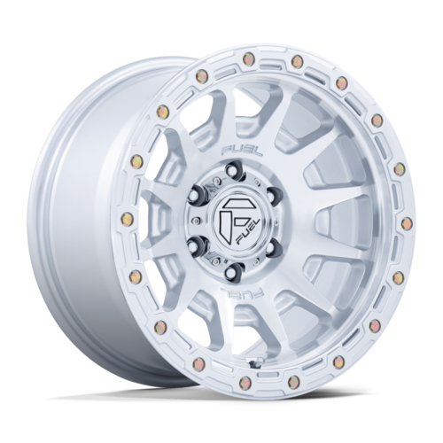 Fuel 1PC FORTRESS 17x9 Inch Gloss Silver Machined Face Off-Road Wheel - Model FC884