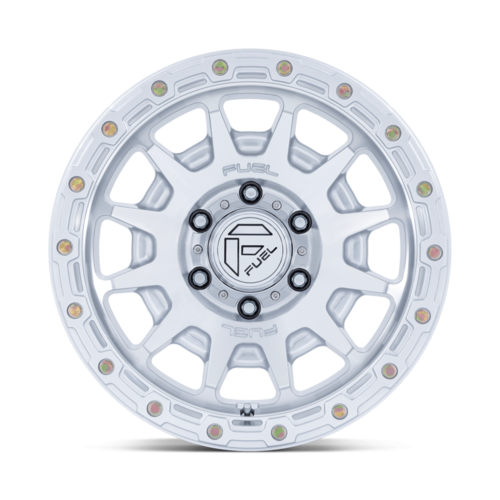 Fuel 1PC Fortress 17x8.5 Inch Gloss Silver Machined Face Wheel with 5x127 Bolt Pattern and +25 Offset