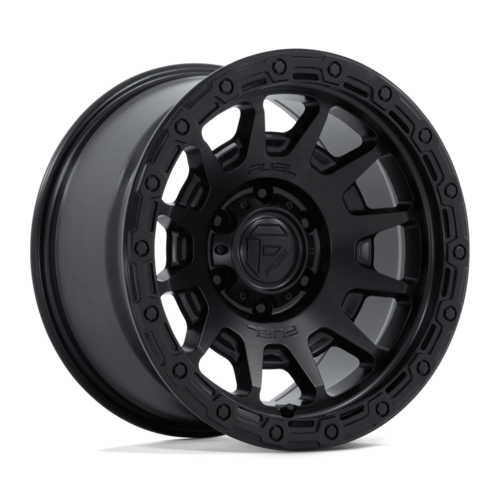 Fuel 1PC Fortress 17x8.5 Inch Matte Black with Gloss Black Lip Off-Road Wheel, Part FC884MB17856825