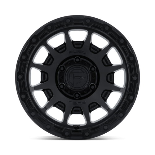 Fuel 1PC Fortress 17x8.5 Inch Matte Black with Gloss Black Lip Wheel - Model FC884 FORTRESS