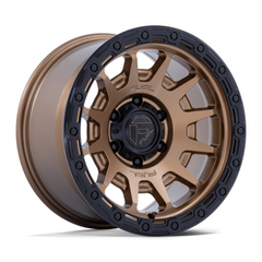 Fuel 1PC Fortress 17x9 Inch Matte Bronze with Gloss Black Lip Wheel - Model FC884