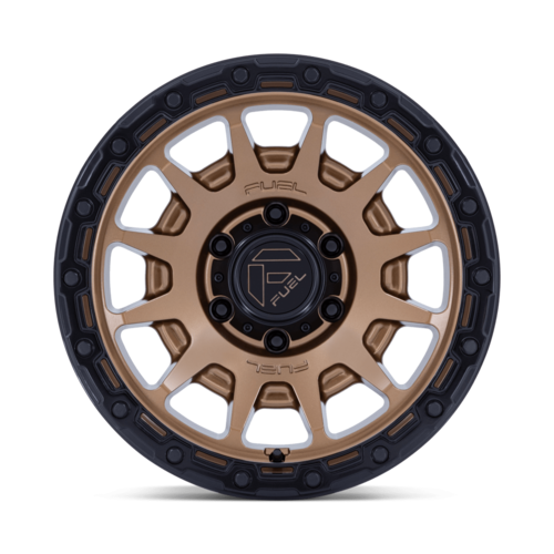 Fuel 1PC Fortress 17x9 Inch Matte Bronze with Gloss Black Lip Wheel - Model FC884