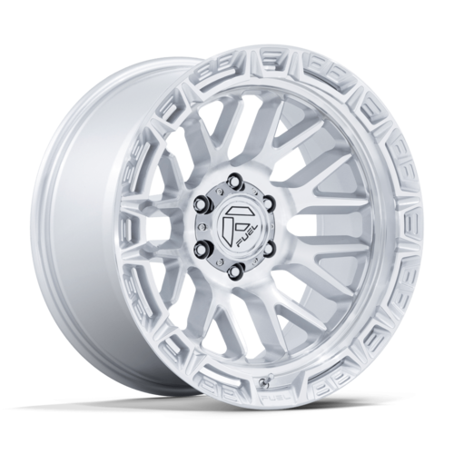 Fuel 1PC FC890 RAIL 20x10 Inch Gloss Silver Machined Face Wheel