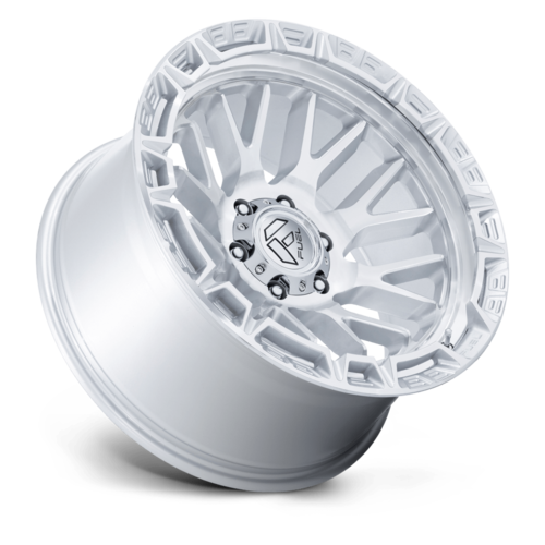 Fuel 1PC FC890 RAIL 20x10 Inch Gloss Silver Machined Face Wheel
