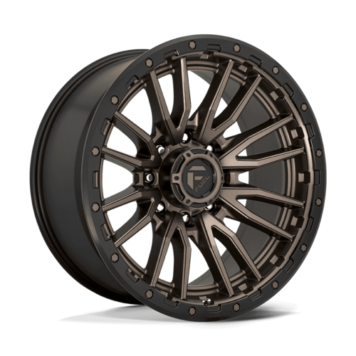 Fuel 1PC D681 REBEL 22x10 Wheel, 8x180 Bolt Pattern, Matte Bronze Black Bead Ring