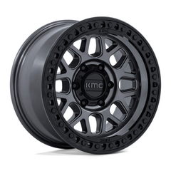 KMC KM549 GRS 18-Inch Gloss Gunmetal Wheel with Gloss Black Lip
