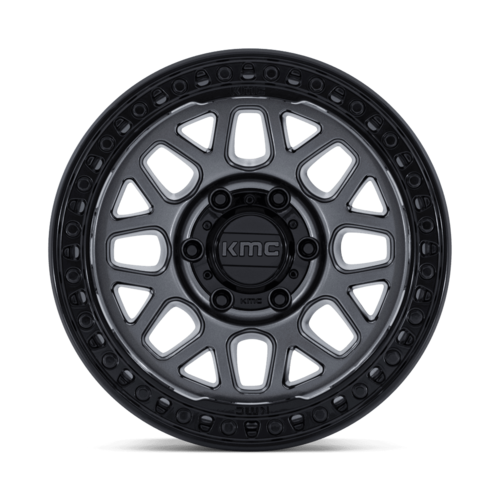 KMC KM549 GRS 18-Inch Gloss Gunmetal Wheel with Gloss Black Lip
