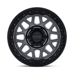 KMC KM549 GRS 17-Inch Gloss Gunmetal Wheel with Gloss Black Lip