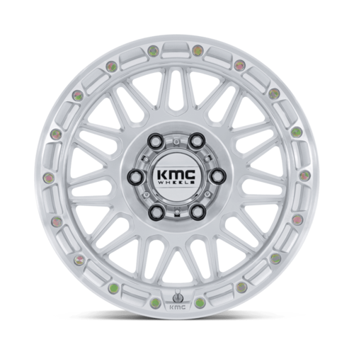 KMC KM555 ATTACK 18-Inch Gloss Silver Machined Face Wheel, 6x5.5