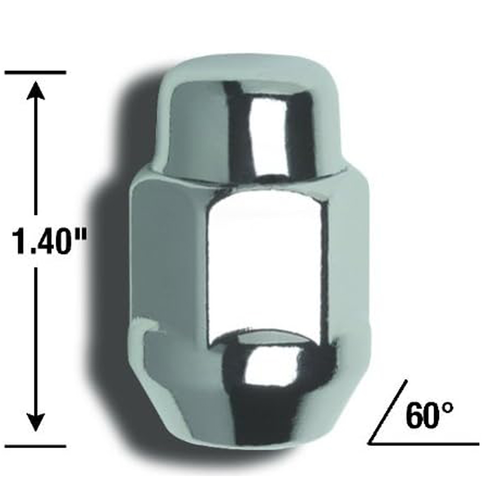 Gorilla Automotive 91934HT 6-Lug Bulge Acorn Lug Nuts, 12 x 1.50, 13/16-Inch Hex, Chrome