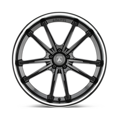 Asanti Black AB23 20x10.5 5x112 Gloss Black with Chrome Lip - 38mm Offset
