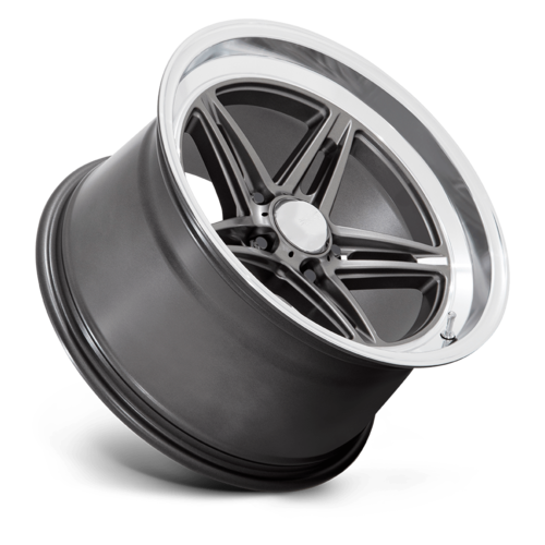 American Racing Vintage VN514 Groove 18x7 Inch Alloy Wheel with Anthracite Finish and Diamond Cut Lip