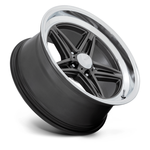 American Racing Vintage VN514 Groove 20x8.5 Inch Alloy Wheel in Anthracite with Diamond Cut Lip