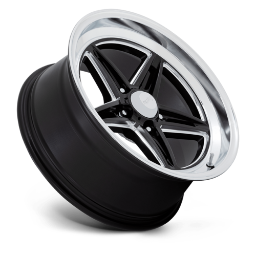 American Racing Vintage VN514 Groove 20x8.5 Inch Gloss Black Milled Wheel with Diamond Cut Lip