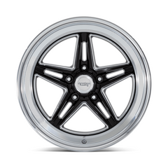 American Racing Vintage VN514 Groove 20x8.5 Inch Gloss Black Milled Wheel with Diamond Cut Lip