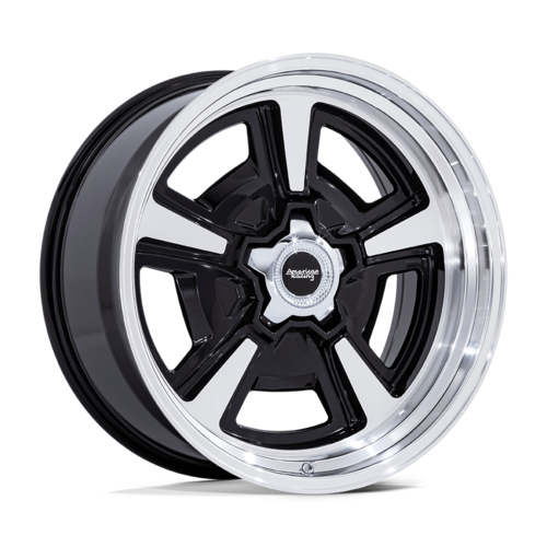 American Racing Vintage VN517 Marauder 20x10 Inch Gloss Black Machined Wheel with Diamond Cut Lip