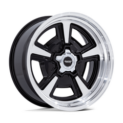 American Racing Vintage VN517 Marauder 20x8.5 Inch Gloss Black Machined Wheel with Diamond Cut Lip