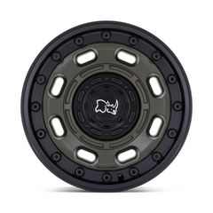 Black Rhino Hard Alloys Atlas 20x10 Olive Drab Green with Black Lip - Offset -18