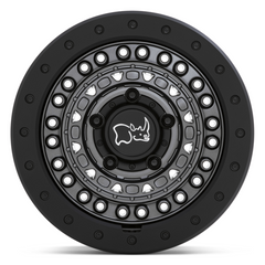 Black Rhino Hard Alloys BRBCD 18X9 5X5.0 Gun Black with Black Rock Guard - 18mm Offset