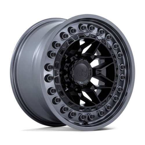 Black Rhino Hard Alloys ALPHA 18x9 Matte Black with Gunmetal Lip - 8x165.1 Bolt Pattern, +0 Offset