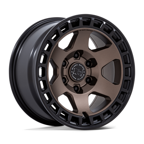 Black Rhino Hard Alloys BAHARI 17x8.5 Inch Off-Road Alloy Wheel with Burnt Bronze Finish and Matte Black Lip