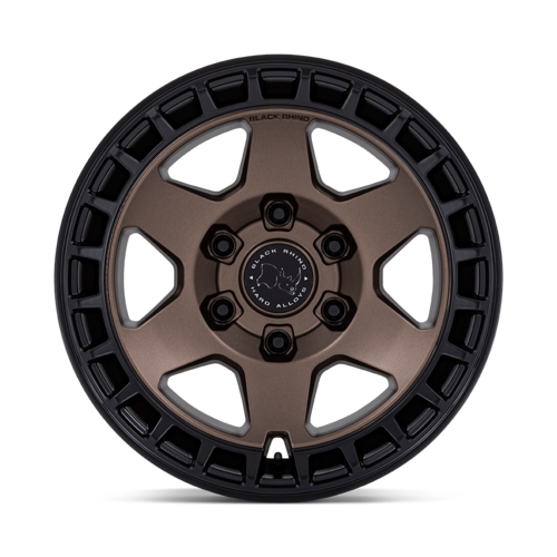 Black Rhino Hard Alloys BAHARI 17x8.5 Inch Off-Road Alloy Wheel with Burnt Bronze Finish and Matte Black Lip
