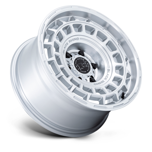 Black Rhino Hard Alloys BR024 AWOL 17x8.5 Silver with Machined Face Wheel